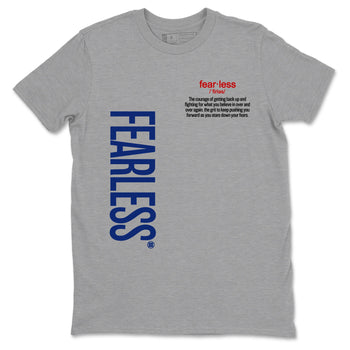 1s Rare Air shirts to match jordans Fearless Definition sneaker match tees Air Jordan 1 High OG Rare Air Deep Royal Blue match shoes to clothes SNRT Sneaker Tees unisex cotton Heather Grey 2 shirts