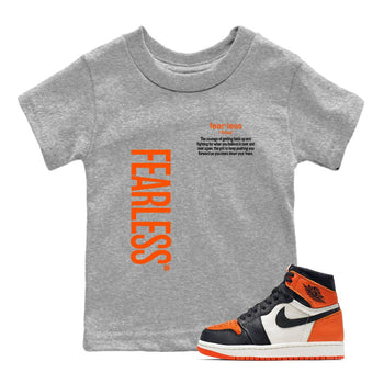 1s High OG Shattered Backboard shirts to match jordans Fearless Definition graphic tees Air Jordan 1 Shattered Backboard match shoes to clothes SNRT Sneaker Tees Youth Baby Heather Grey 1 tee