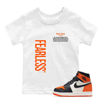 1s High OG Shattered Backboard shirts to match jordans Fearless Definition graphic tees Air Jordan 1 Shattered Backboard match shoes to clothes SNRT Sneaker Tees Youth Baby White 1 tee