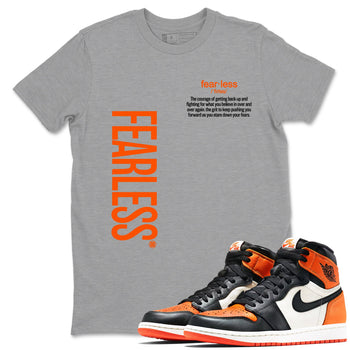 1s High OG Shattered Backboard shirts to match jordans Fearless Definition graphic tees Air Jordan 1 Shattered Backboard match shoes to clothes SNRT Sneaker Tees unisex cotton Heather Grey 1 shirts