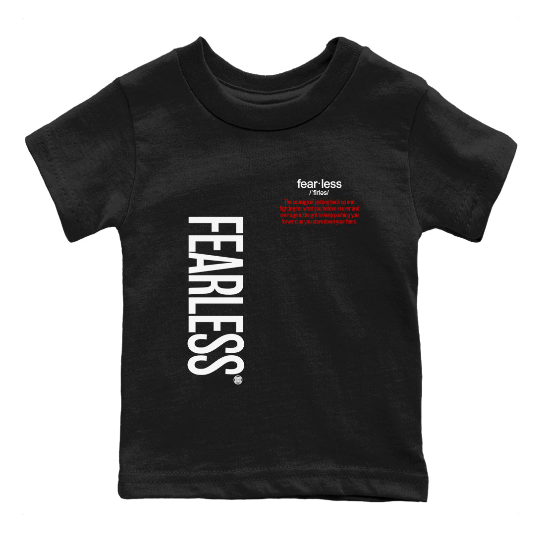 Air Jordan 11 Low Bred sneaker match tee Fearless Definition sneaker match tees Air Jordan 11 Bred best t-shirts to match jordans SNRT Sneaker Tees Youth Baby Black 2 tee