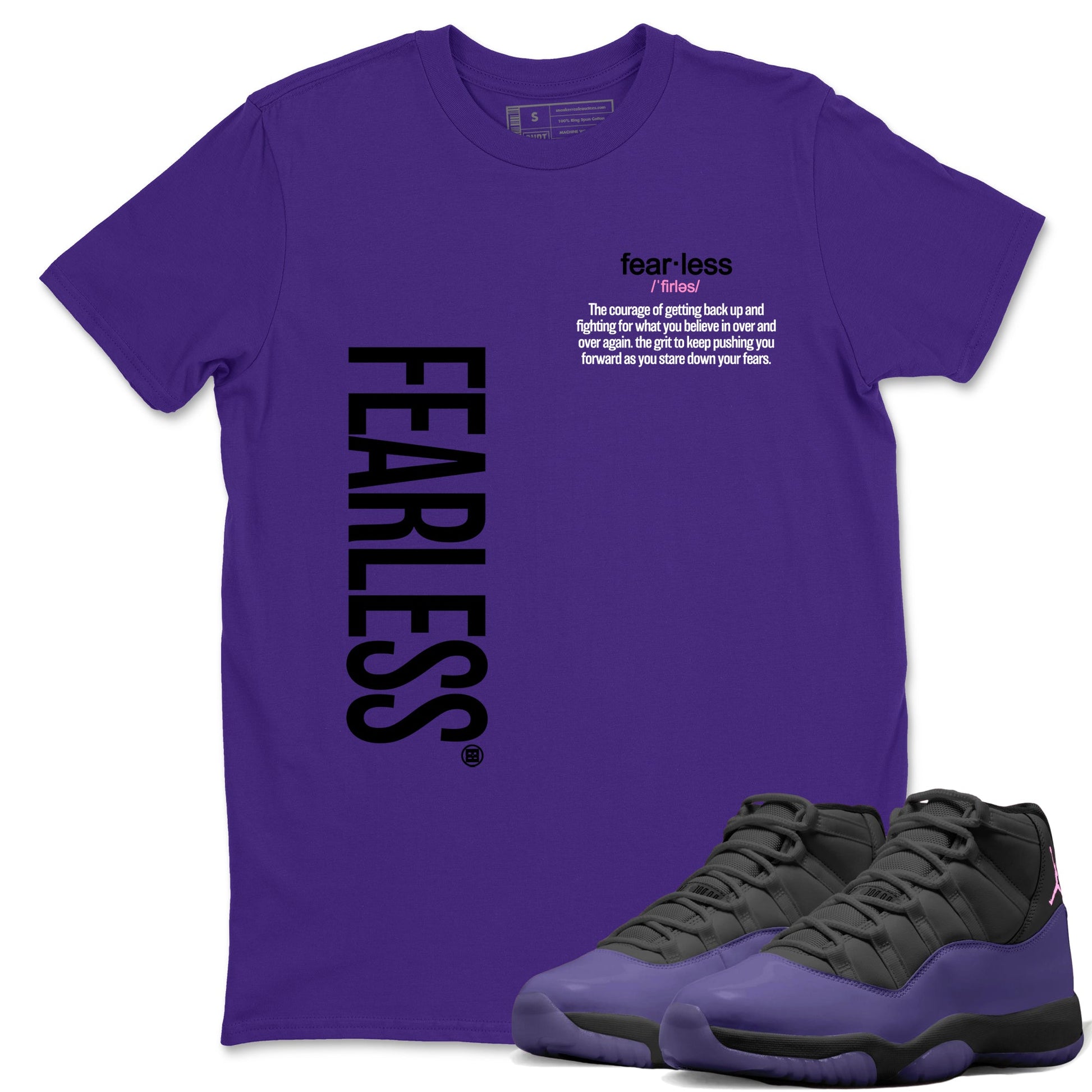 Sneaker match tees – Sneaker Tees To Match Air Jordan 11 Canyon Purple Shoes – Fearless Definition Tee Purple 1
