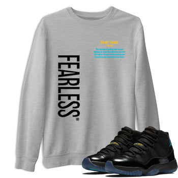 Sneaker Threads – Sneaker Tees To Match Air Jordan 11 Retro Gamma – Fearless Definition Graphic Tee Heather Grey 1. Perfect for Jordan releases 2025 colorways.