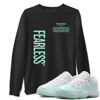 Fearless Definition sneaker match t-shirt styled to complete your fit with the Air Jordan 11 Igloo sneakers, shown in Black 1.