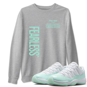 Fearless Definition sneaker match t-shirt styled to complete your fit with the Air Jordan 11 Igloo sneakers, shown in Heather Grey 1.