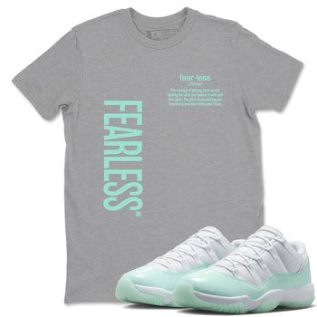 Fearless Definition sneaker match t-shirt styled to complete your fit with the Air Jordan 11 Igloo sneakers, shown in Heather Grey 1.