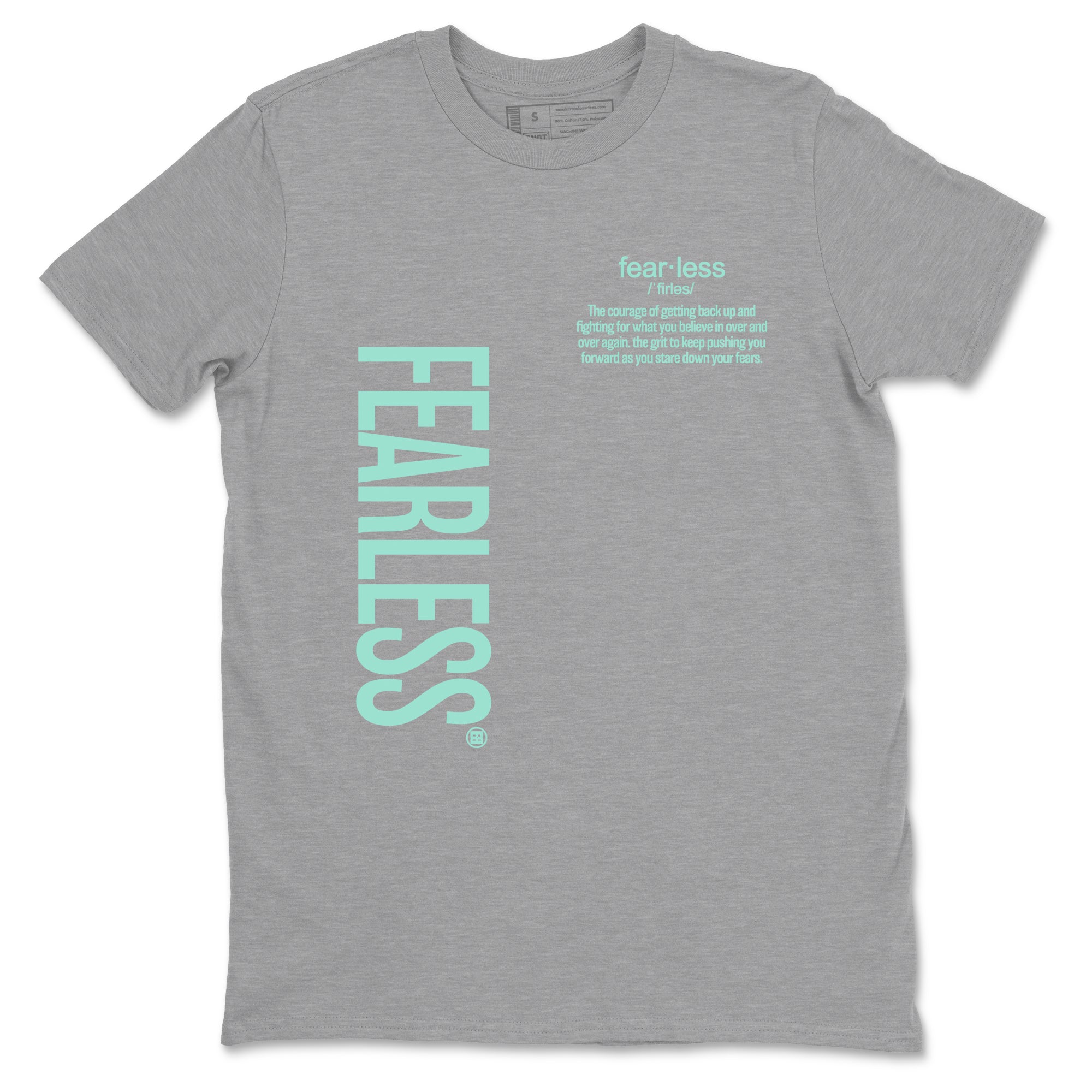 Fearless Definition sneaker match t-shirt styled to complete your fit with the Air Jordan 11 Igloo sneakers, shown in Heather Grey 2.