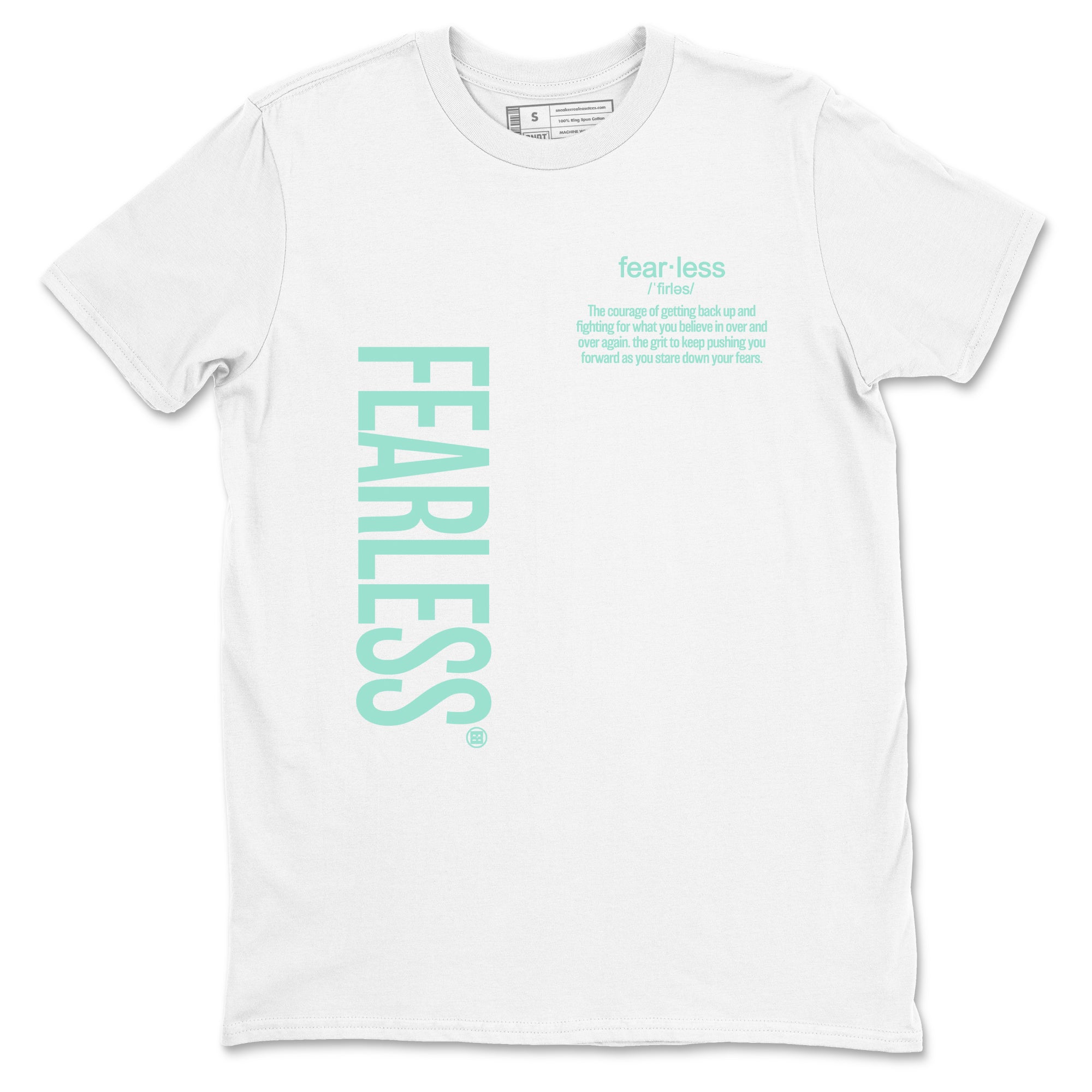 Fearless Definition sneaker match t-shirt styled to complete your fit with the Air Jordan 11 Igloo sneakers, shown in White 2.
