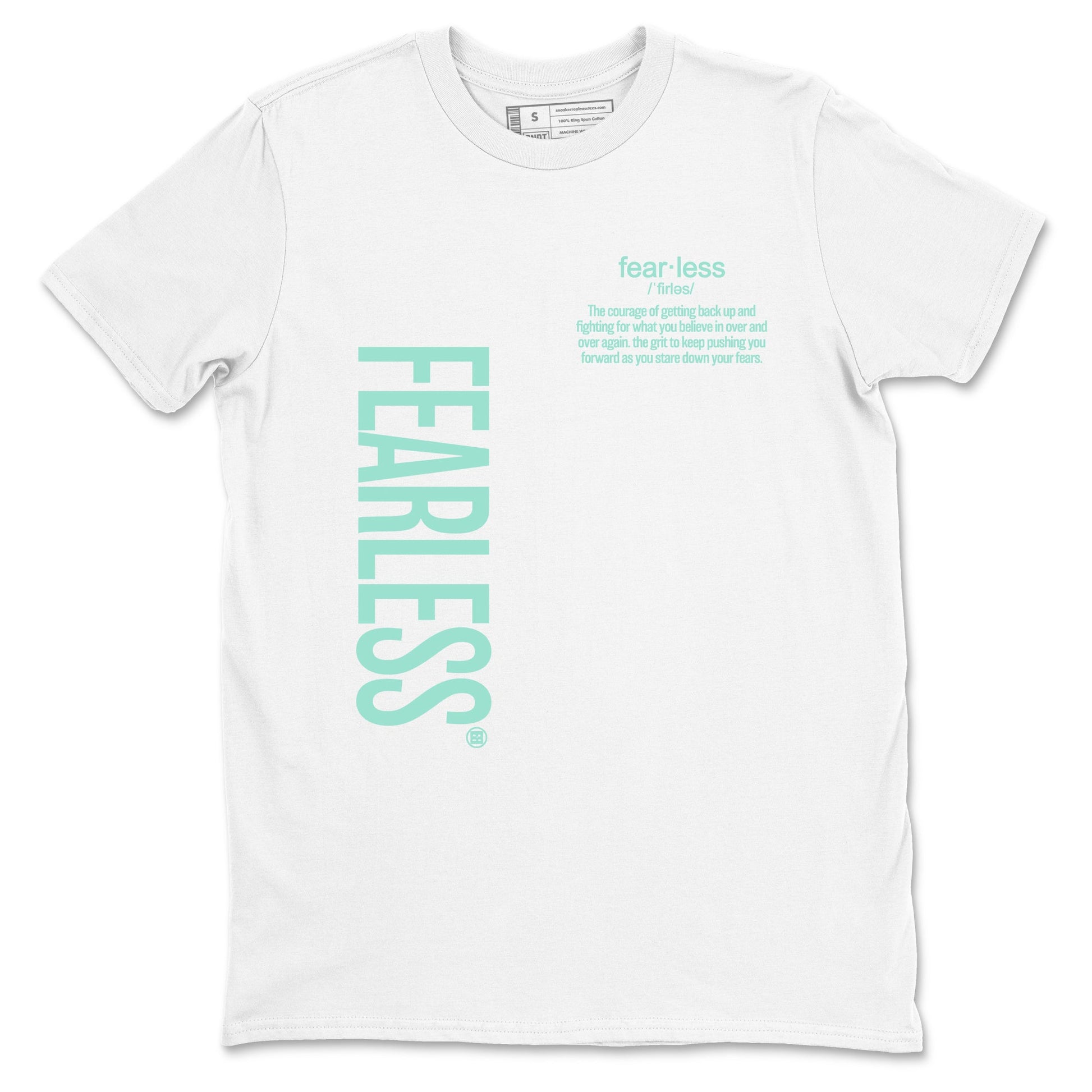 Fearless Definition sneaker match t-shirt styled to complete your fit with the Air Jordan 11 Igloo sneakers, shown in White 2.