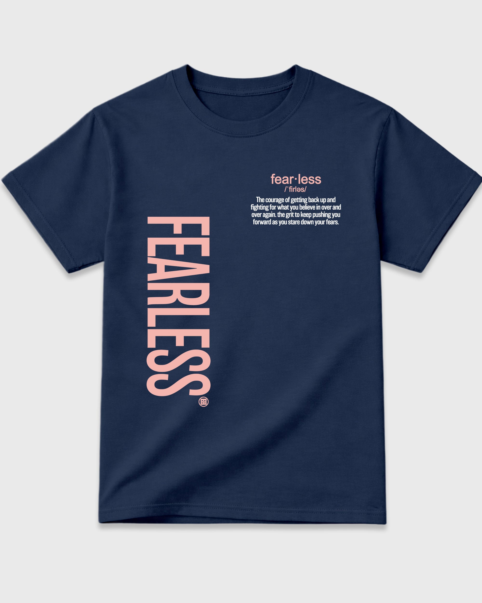Fearless Definition Graphic T-Shirt featuring original streetwear artwork designed to match the Air Jordan 11 Made For Locals. Navy 2 Graphic T-Shirt.