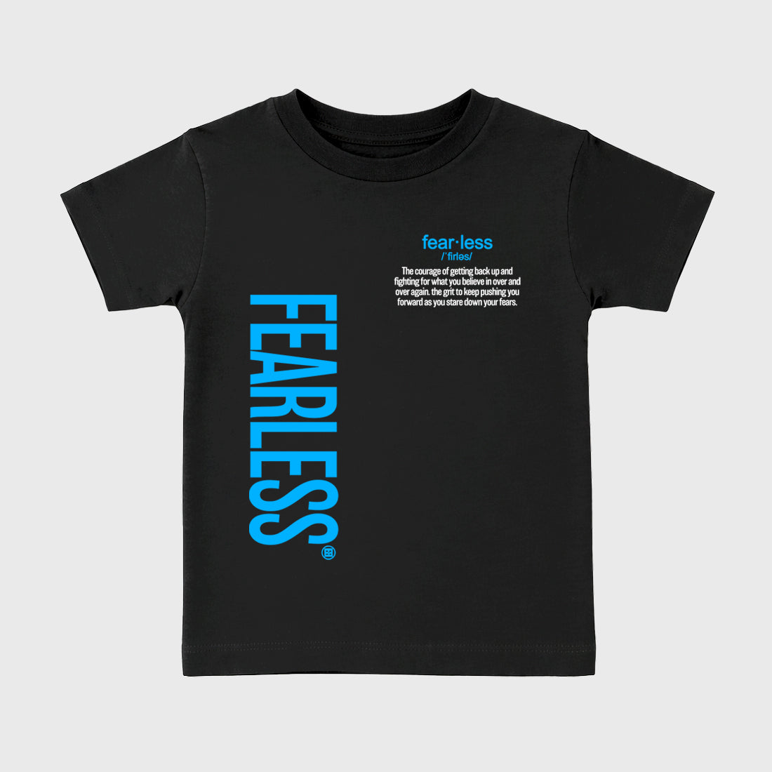 Sneaker match tees – Sneaker Tees To Match Air Jordan 14 University Blue Shoes – Fearless Definition Kids T-Shirt Black 2