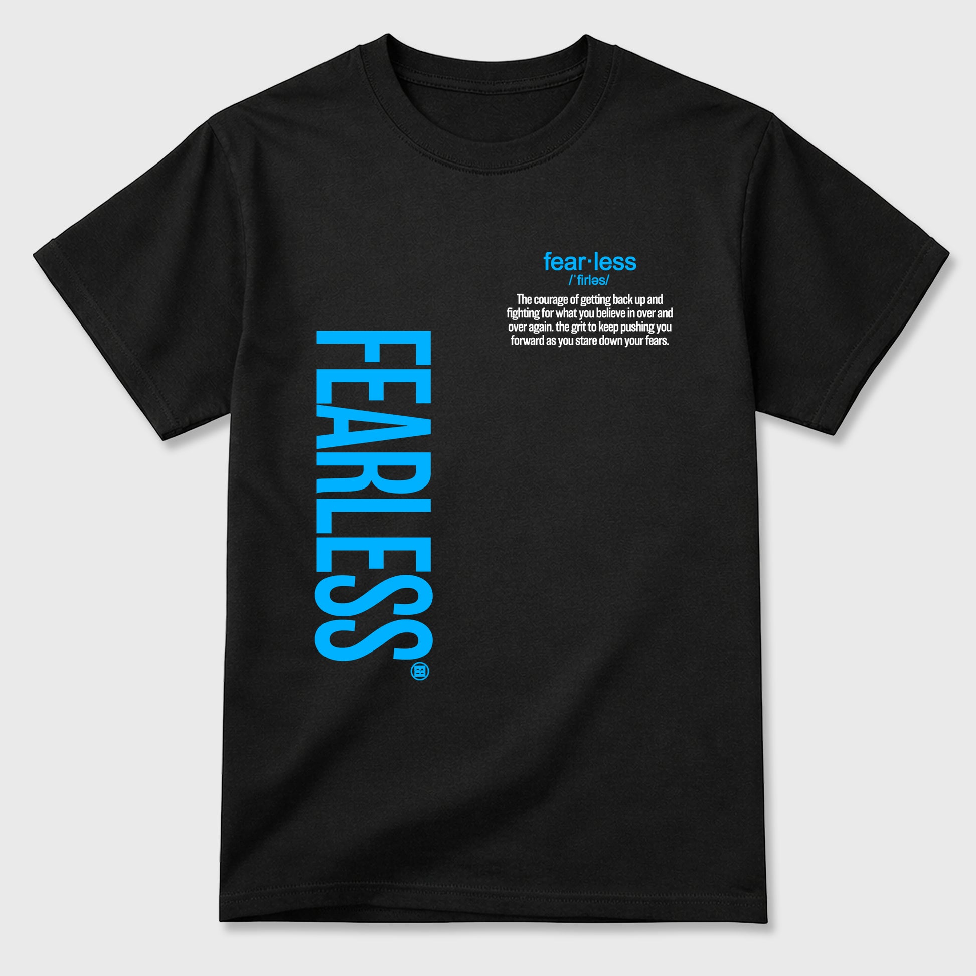Sneaker match tees – Sneaker Tees To Match Air Jordan 14 University Blue Shoes – Fearless Definition Tee Black 2