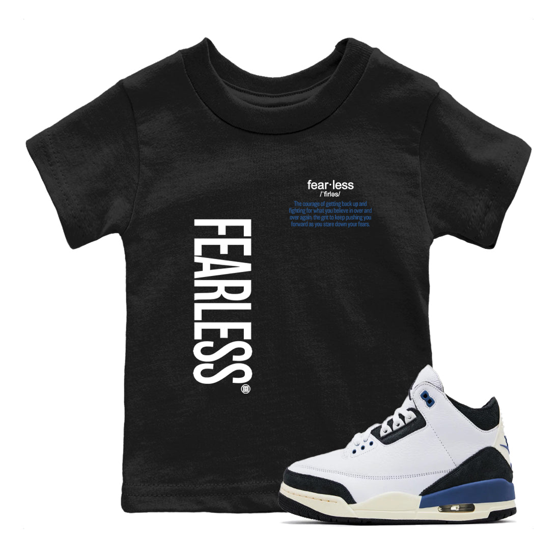 3s For The Love to match jordans Fearless Definition sneaker match tees A Ma Maniere For The Love match shoes to clothes SNRT Sneaker Tees Youth Baby Black 1 tee