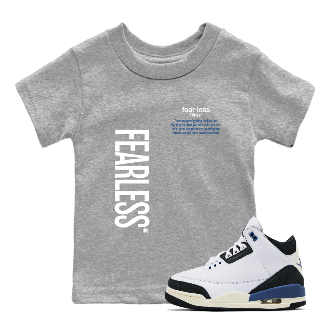 3s For The Love to match jordans Fearless Definition sneaker match tees A Ma Maniere For The Love match shoes to clothes SNRT Sneaker Tees Youth Baby Heather Grey 1 tee