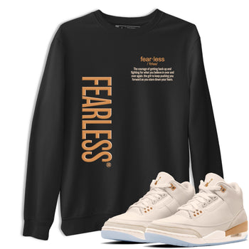 Sneaker match tees – Sneaker Tees To Match Air Jordan 3 Champagne and Oysters Shoes – Fearless Definition Tee Black 1