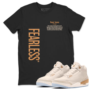Sneaker match tees – Sneaker Tees To Match Air Jordan 3 Champagne and Oysters Shoes – Fearless Definition Tee Black 1