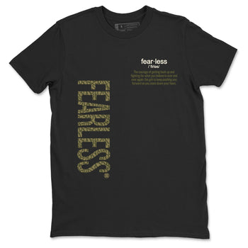 Sneaker Threads – Sneaker Tees To Match Air Jordan 3 Medium Olive – Fearless Definition Graphic Tee Black 2. Perfect for Jordan releases 2025 colorways.