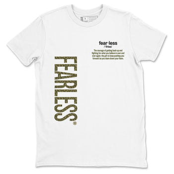 Sneaker Threads – Sneaker Tees To Match Air Jordan 3 Medium Olive – Fearless Definition Graphic Tee White 2. Perfect for Jordan releases 2025 colorways.
