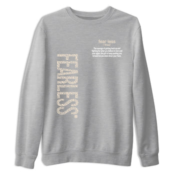 Fearless Definition sneaker match t-shirt styled to complete your fit with the Air Jordan 3 Pure Money sneakers, shown in Heather Grey 2.