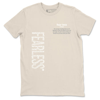 Fearless Definition sneaker match t-shirt styled to complete your fit with the Air Jordan 3 Pure Money sneakers, shown in Natural 2.