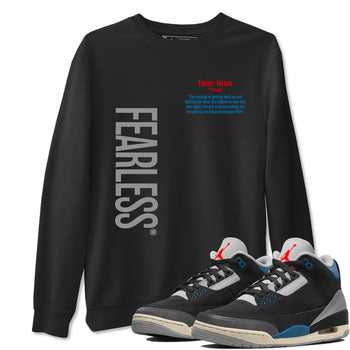 Fearless Definition sneaker match t-shirt styled to complete your fit with the Air Jordan 3 Rare Air sneakers, shown in Black 1.