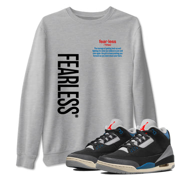 Fearless Definition sneaker match t-shirt styled to complete your fit with the Air Jordan 3 Rare Air sneakers, shown in Heather Grey 1.