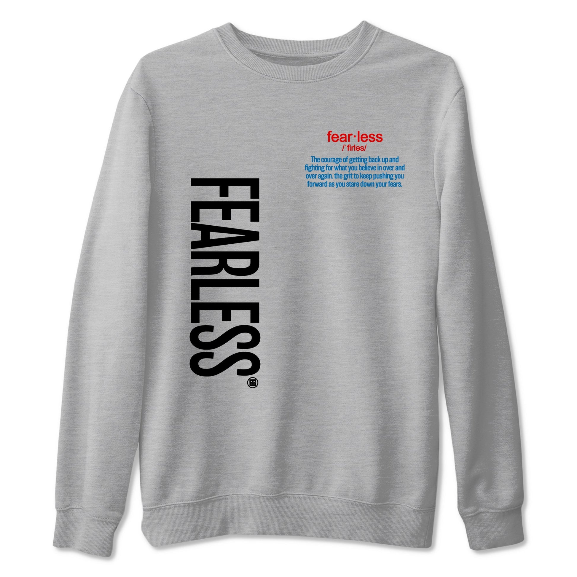 Fearless Definition sneaker match t-shirt styled to complete your fit with the Air Jordan 3 Rare Air sneakers, shown in Heather Grey 2.