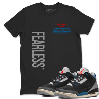 Fearless Definition sneaker match t-shirt styled to complete your fit with the Air Jordan 3 Rare Air sneakers, shown in Black 1.