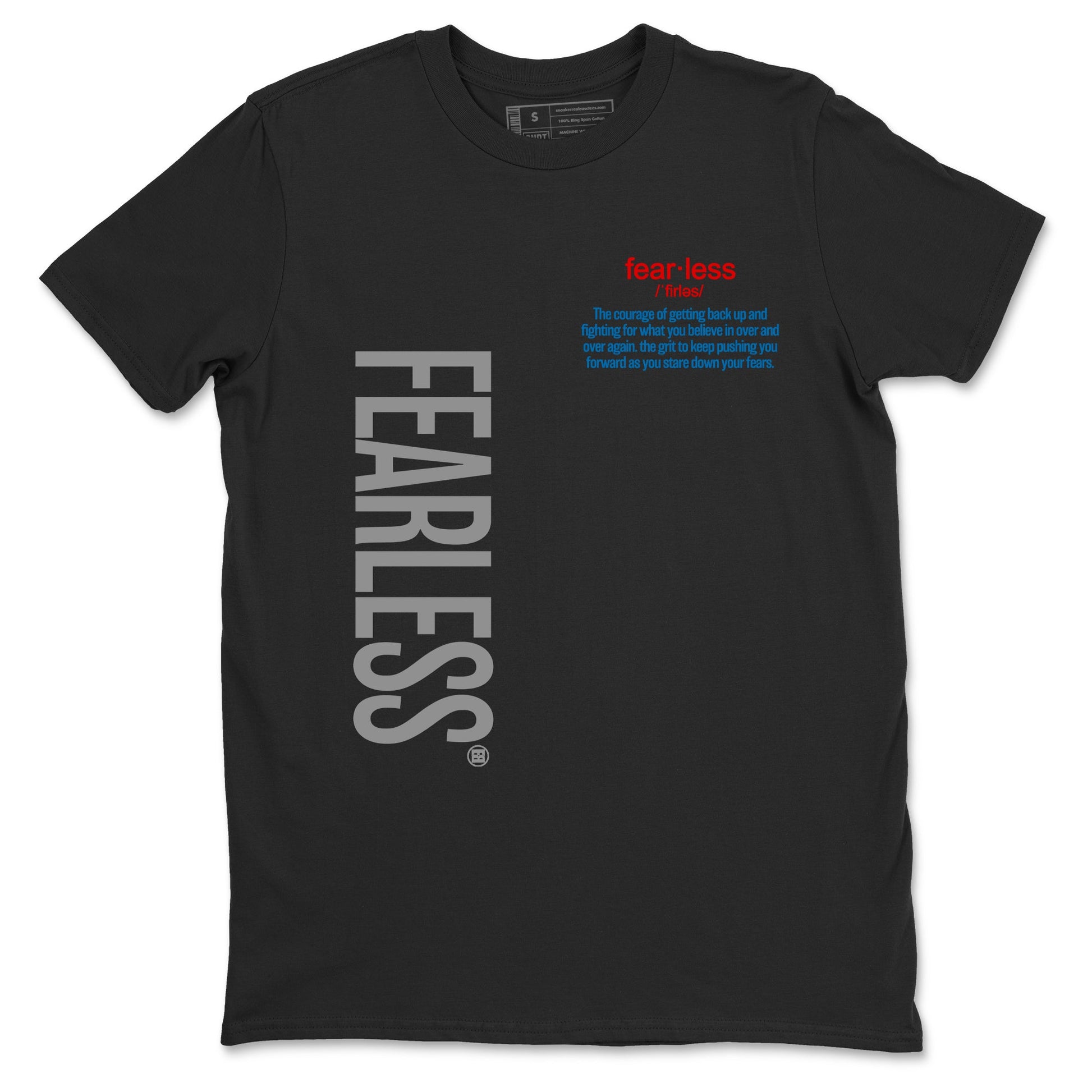 Fearless Definition sneaker match t-shirt styled to complete your fit with the Air Jordan 3 Rare Air sneakers, shown in Black 2.