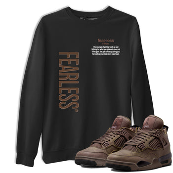 Best Christmas gifts for sneakerheads - Sneaker Tees To Match Air Jordan 4 A Ma Maniere x Dark Mocha Sneakers – Fearless Definition Tee Black 1