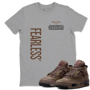 Best Christmas gifts for sneakerheads - Sneaker Tees To Match Air Jordan 4 A Ma Maniere x Dark Mocha Sneakers – Fearless Definition Tee Heather Grey 1