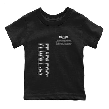 4s Black Cat Sneaker match tees – Sneaker Tees To Match Air Jordan 4 Black Cat Shoes – Fearless Definition Kids T-Shirt Black 2