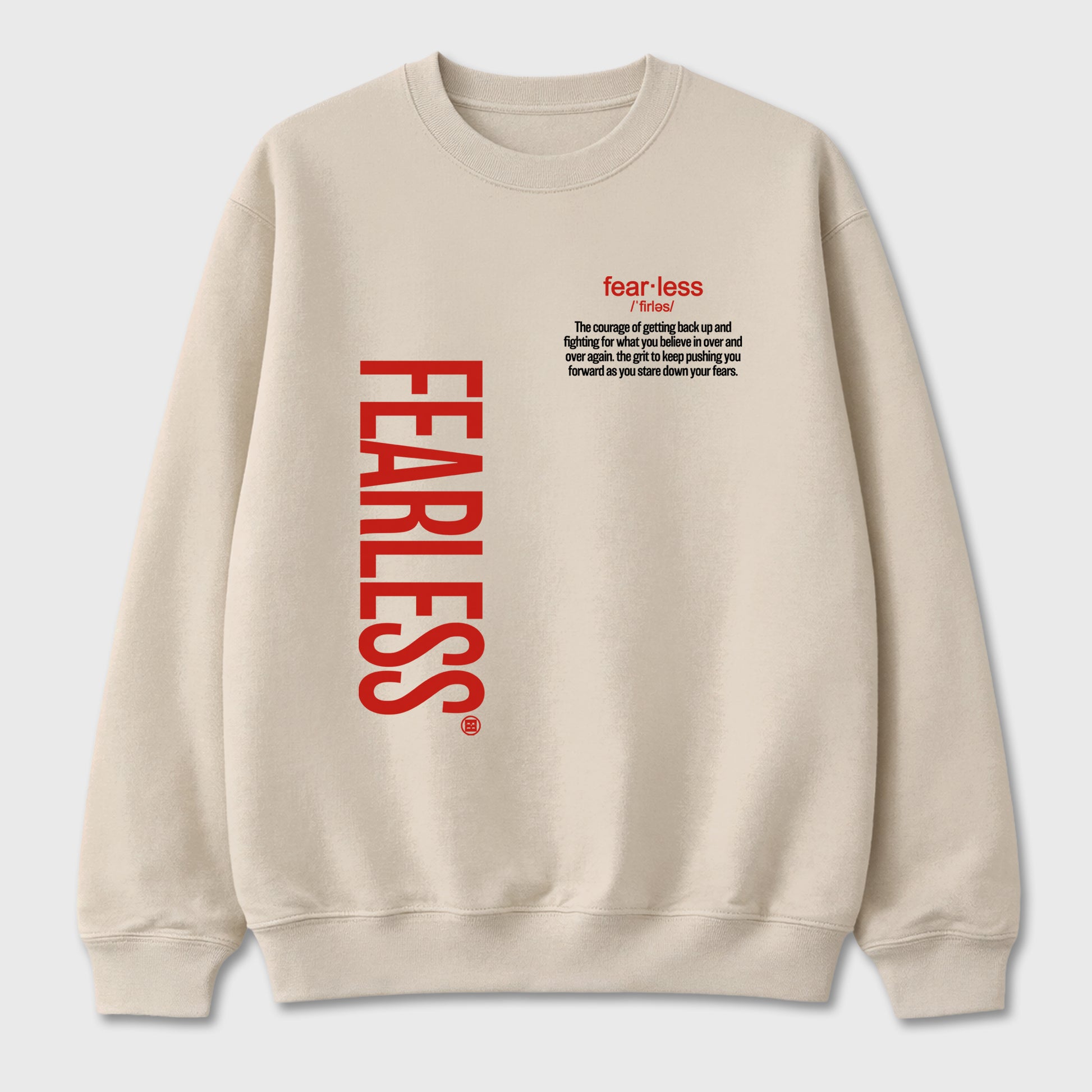 Fearless Definition Graphic T-Shirt sneaker match tee designed for the Air Jordan 4 Brick After Brick, featuring coordinated color options for a perfect streetwear match. Natural 2 shirt.
