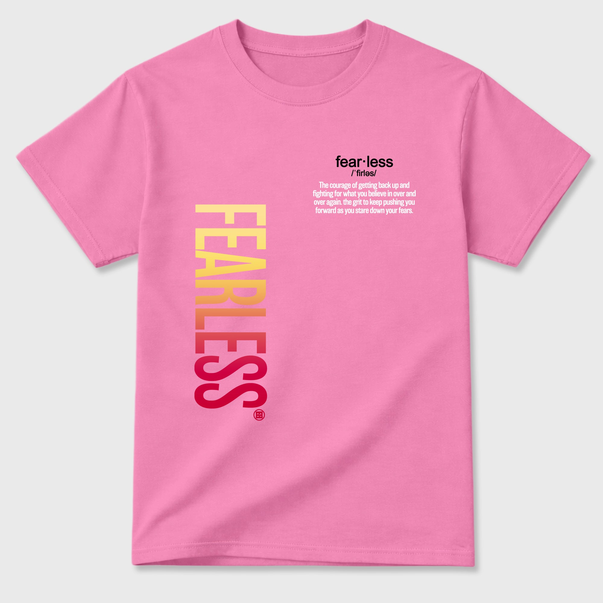 Fearless Definition Graphic T-Shirt featuring original streetwear artwork designed to match the Air Jordan 4 Comic. Bubble Gum 2 Graphic T-Shirt.