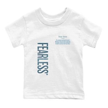 Sneaker match tees – Sneaker Tees To Match 4s Worn Blue Air Jordan 4 Denim Shoes – Fearless Definition Kids T-Shirt White 2