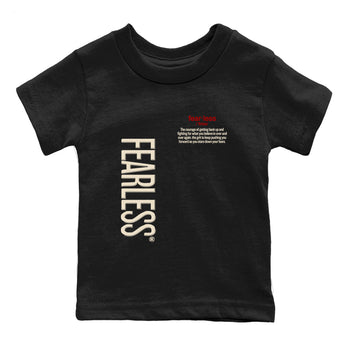 Sneaker match tees – Sneaker Tees To Match Air Jordan 4 Flight Club Shoes – Fearless Definition Kids T-Shirt Black 2