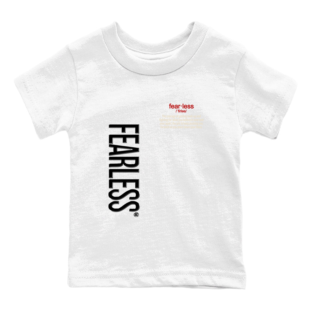 Sneaker match tees – Sneaker Tees To Match Air Jordan 4 Flight Club Shoes – Fearless Definition Kids T-Shirt White 2