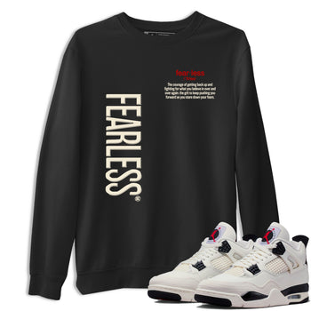 Sneaker match tees – Sneaker Tees To Match Air Jordan 4 Flight Club Shoes – Fearless Definition Tee Black 1