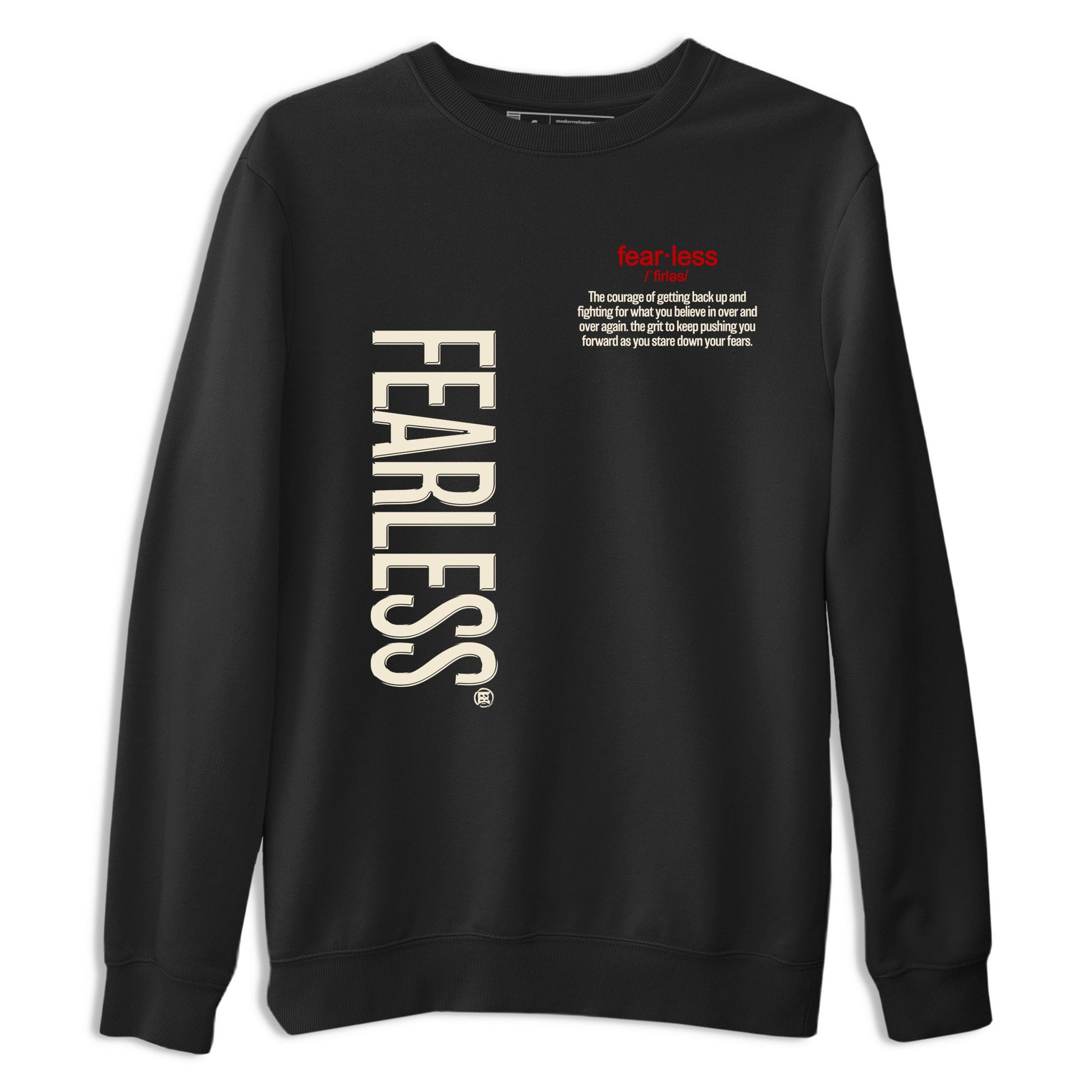 Sneaker match tees – Sneaker Tees To Match Air Jordan 4 Flight Club Shoes – Fearless Definition Tee Black 2