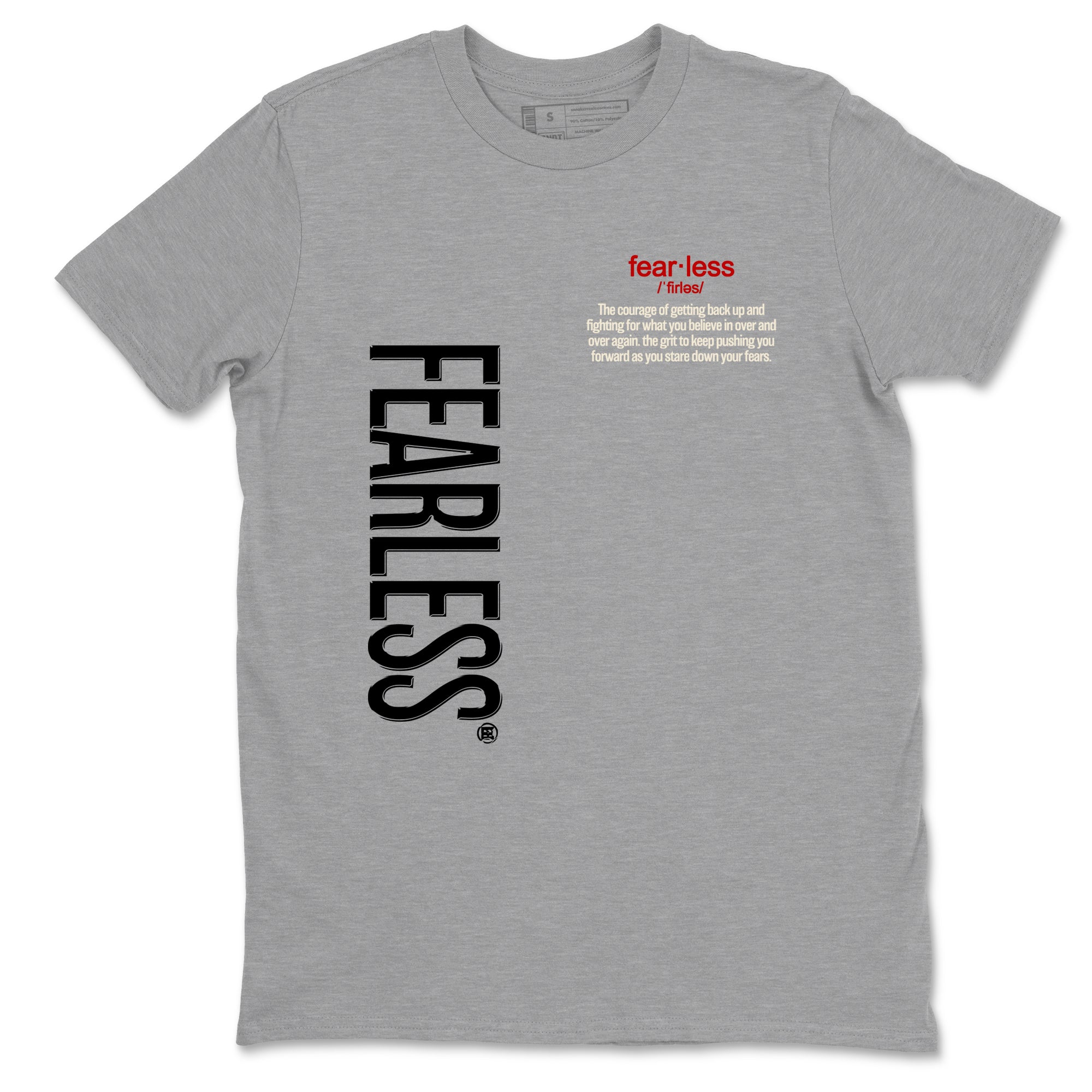 Sneaker match tees – Sneaker Tees To Match Air Jordan 4 Flight Club Shoes – Fearless Definition Tee Heather Grey 2