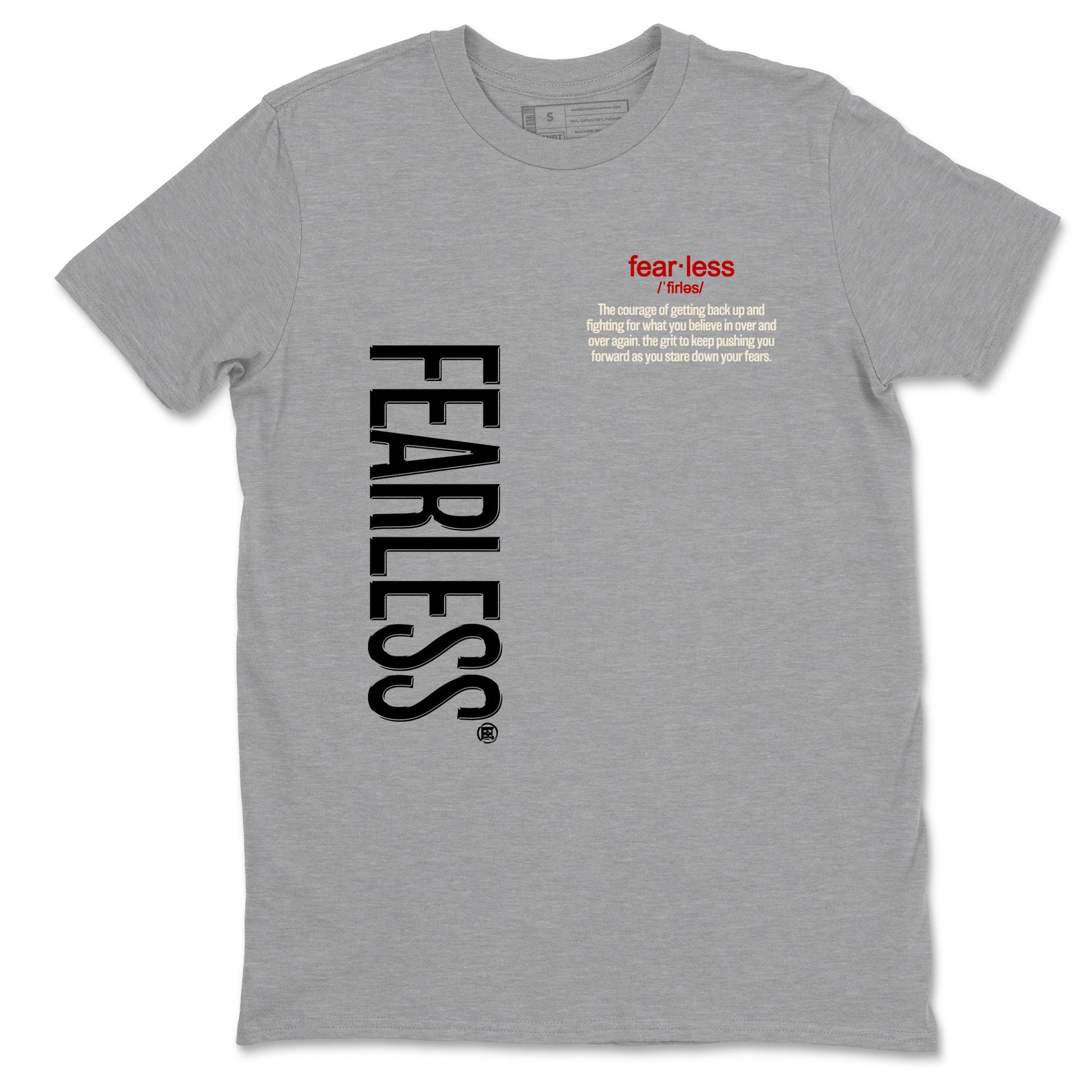 Sneaker match tees – Sneaker Tees To Match Air Jordan 4 Flight Club Shoes – Fearless Definition Tee Heather Grey 2