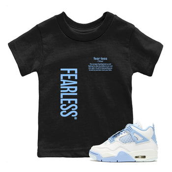 4s Forget Me Not shirts to match jordans Fearless Definition graphic tees Air Jordan 4 Forget Me Not match shoes to clothes SNRT Sneaker Tees Youth Baby Black 1 tee