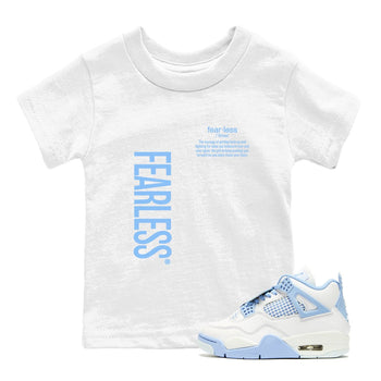 4s Forget Me Not shirts to match jordans Fearless Definition graphic tees Air Jordan 4 Forget Me Not match shoes to clothes SNRT Sneaker Tees Youth Baby White 1 tee
