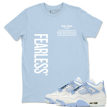 4s Forget Me Not shirts to match jordans Fearless Definition graphic tees Air Jordan 4 Forget Me Not match shoes to clothes SNRT Sneaker Tees unisex cotton Light Blue 1 shirts