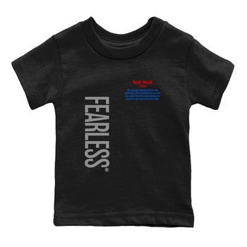Sneaker match tees – Sneaker Tees To Match Jordan 4 Retro Rare Air Shoes – Fearless Definition Kids T-Shirt Black 2