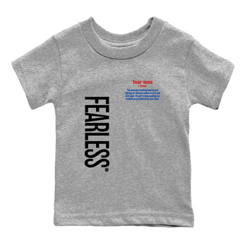 Sneaker match tees – Sneaker Tees To Match Jordan 4 Retro Rare Air Shoes – Fearless Definition Kids T-Shirt Heather Grey 2