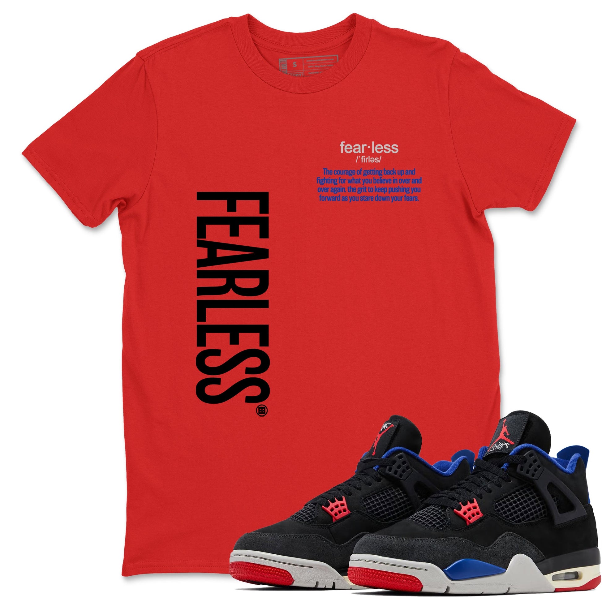 Sneaker match tees – Sneaker Tees To Match Jordan 4 Retro Rare Air Shoes – Fearless Definition Tee Red 1