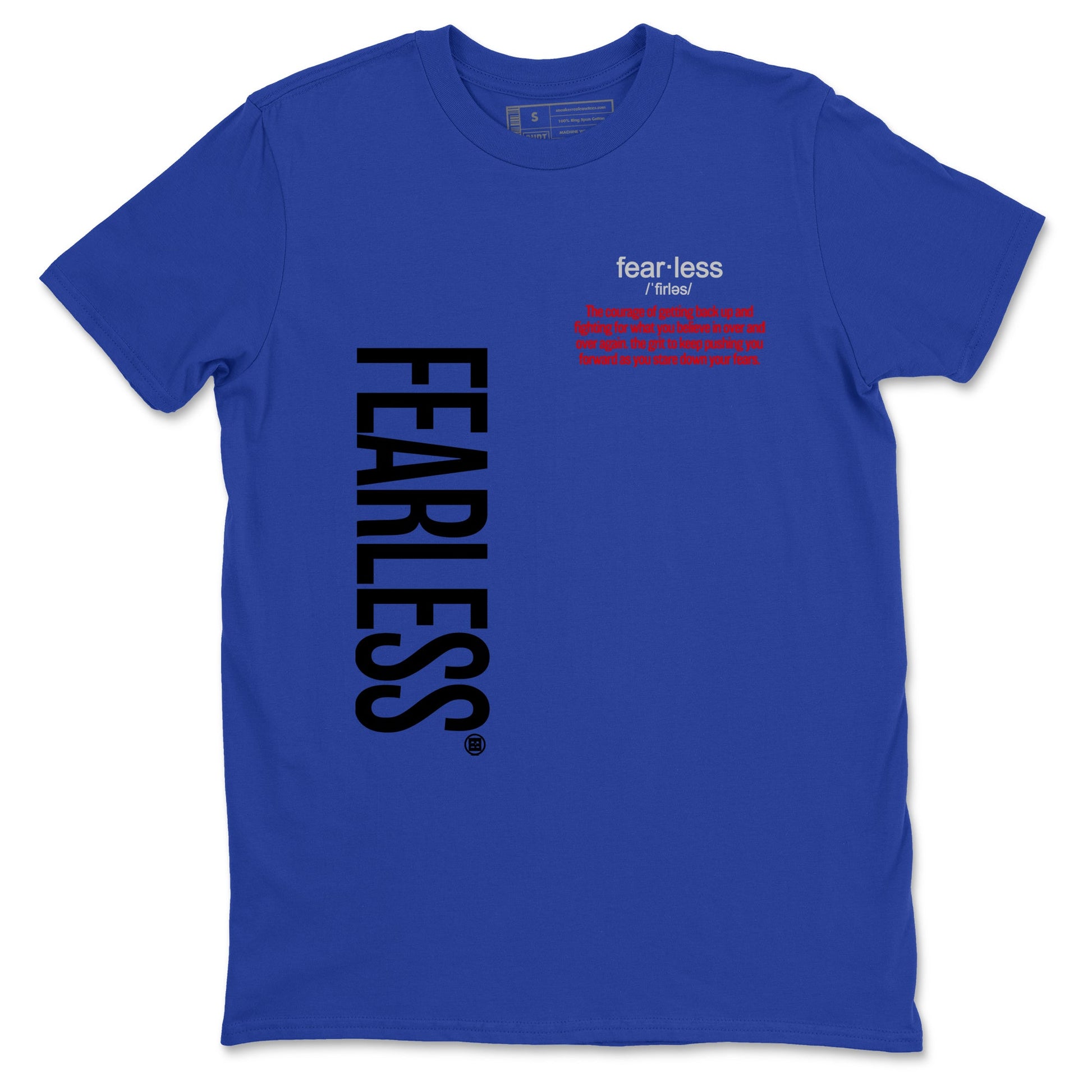 Sneaker match tees – Sneaker Tees To Match Jordan 4 Retro Rare Air Shoes – Fearless Definition Tee Royal Blue 2
