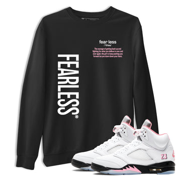Fearless Definition sneaker match t-shirt styled to complete your fit with the Air Jordan 5 35th Anniversary sneakers, shown in Black 1.