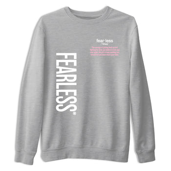 Fearless Definition sneaker match t-shirt styled to complete your fit with the Air Jordan 5 35th Anniversary sneakers, shown in Heather Grey 2.